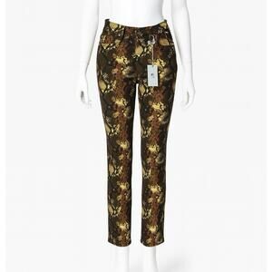 Adriano Goldschmied The Sophia Ankle High Waisted Skinny Snake Print Jeans 27R